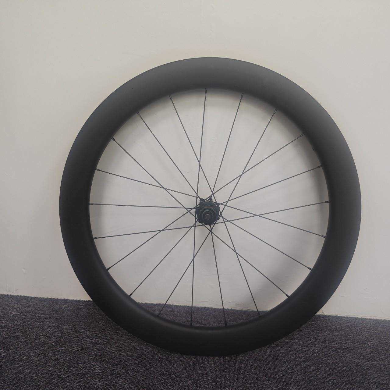 公路车40/50/60mm 碳纤维碟刹轮组 700C桶轴中锁碟刹 公路车轮组