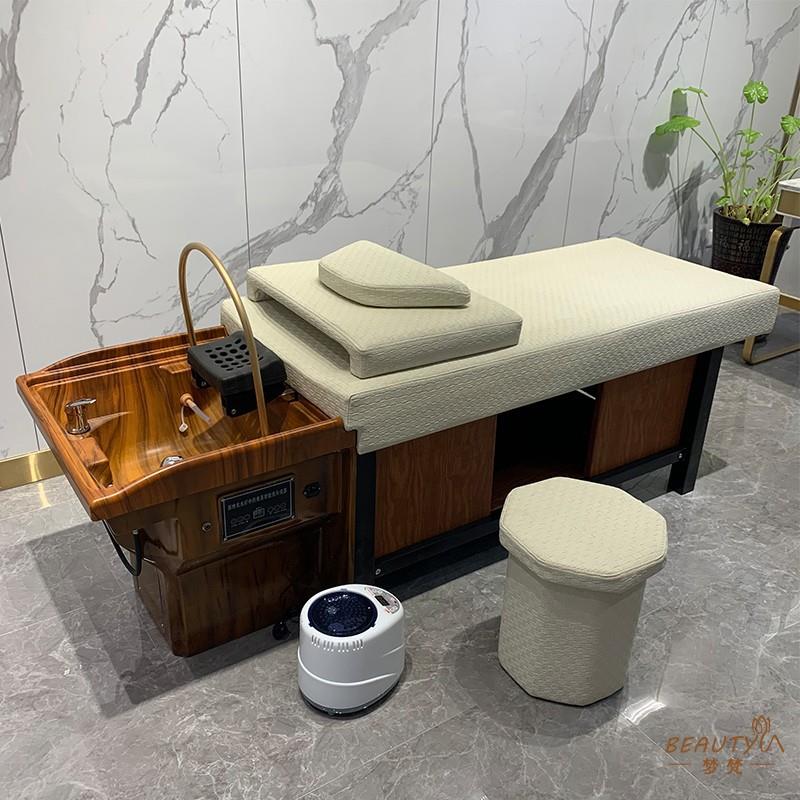 美发店洗头熏床理发店发廊专按用ESK式平躺摩床陶瓷盆蒸床带泰水