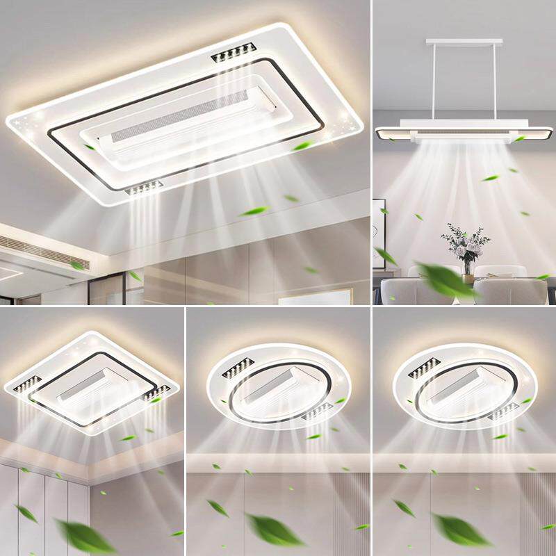 无叶风扇灯2026年新款大风力一体静音大气高级感客厅主卧室吸顶灯