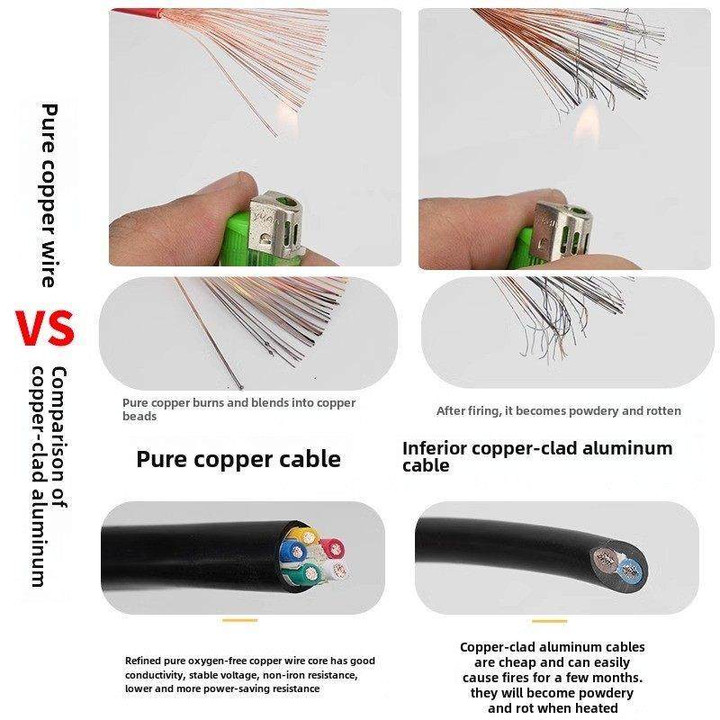 国标铜芯RVV软电缆线2 3 4 5芯1 1.5 2.5 4 6平方电源护套线,电子/电工,护套线,淘宝优惠券,粉丝福利购,淘宝优惠卷