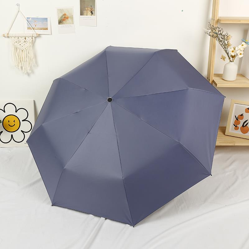 正品纯色用雨伞手动简约叠男女晴雨两太阳伞防遮紫外线自动结实折图片