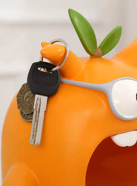 收纳摆件玄关家居入户装饰品可爱钥匙装饰品客厅火焰卡通创意托盘