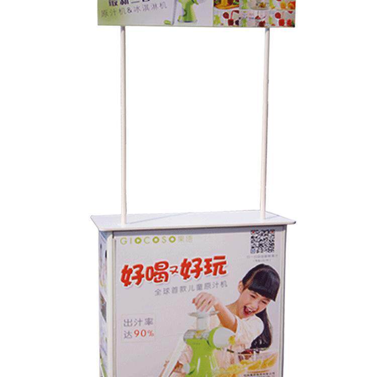 促销台超市试吃台小推车架子摊位摆摊地推广告桌子移动折叠展示架
