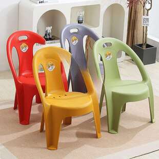 塑料靠背椅子加厚家用客厅茶几小矮款凳子大人坐的久坐不累