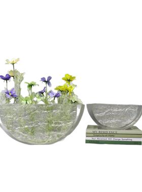 简约现创意透明花装饰插干花花器样板间客厅电视柜餐桌摆件