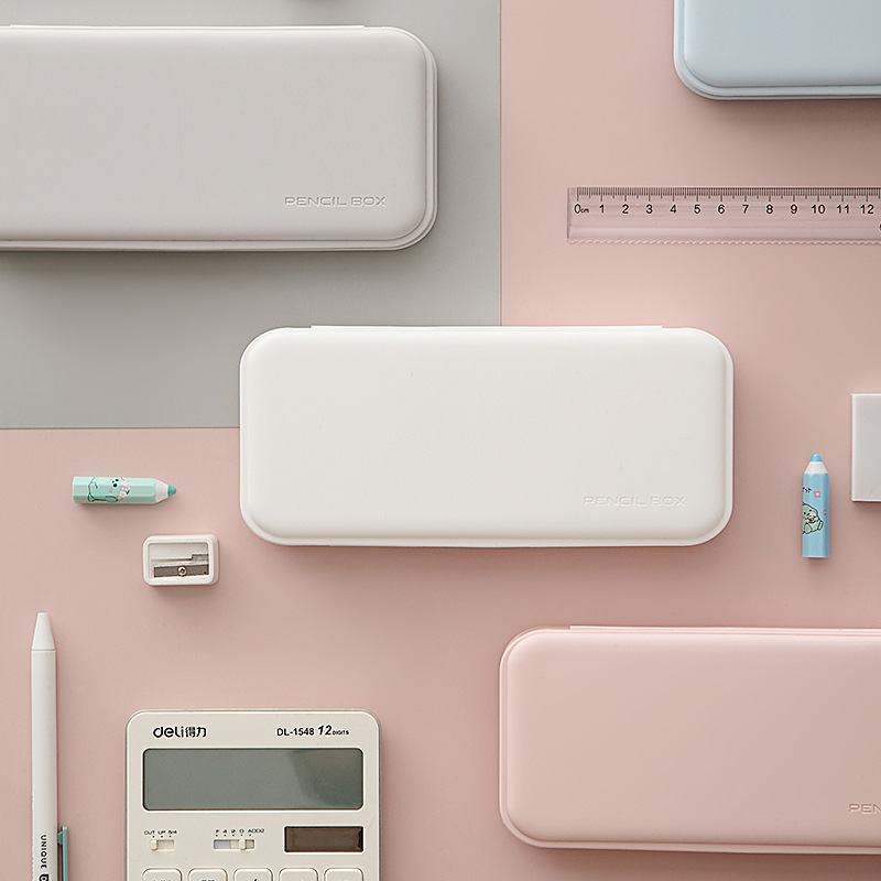 马卡龙文具盒 小学生ins风铅笔盒学习文具收纳磨砂PP笔盒网红笔盒