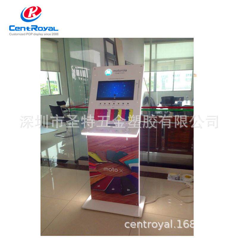 厂家设计 手机平板展示架 发光展示架 LED灯箱立式电子产品展示架