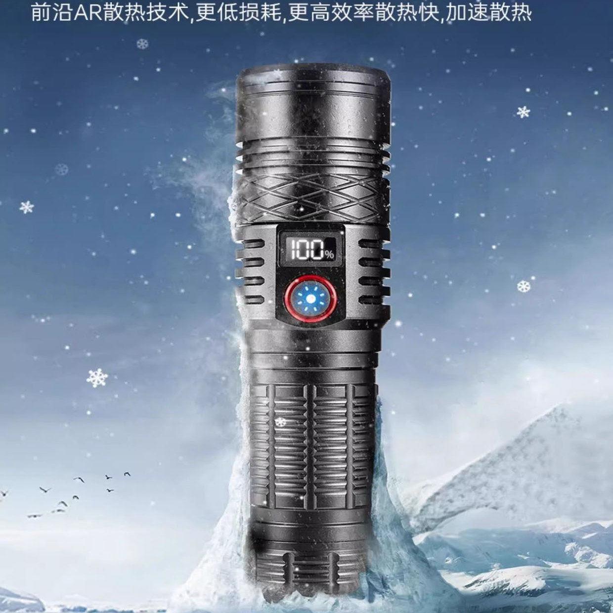 超亮强光手电筒户外远射白激光调焦家用露营便携超长续航照明灯