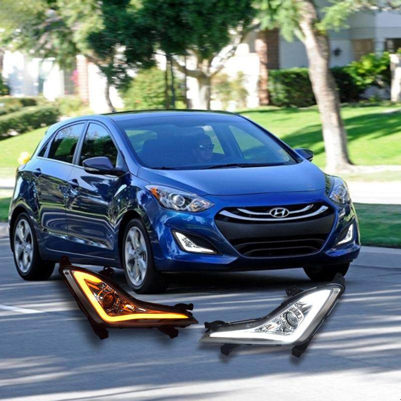 适用于14-15款国外现代伊兰特专用日行灯伊兰特前雾灯改装行车灯