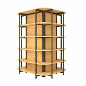 包柱子置物架包柱货架超市货架新款 钢木货架围柱架四面展架包柱子