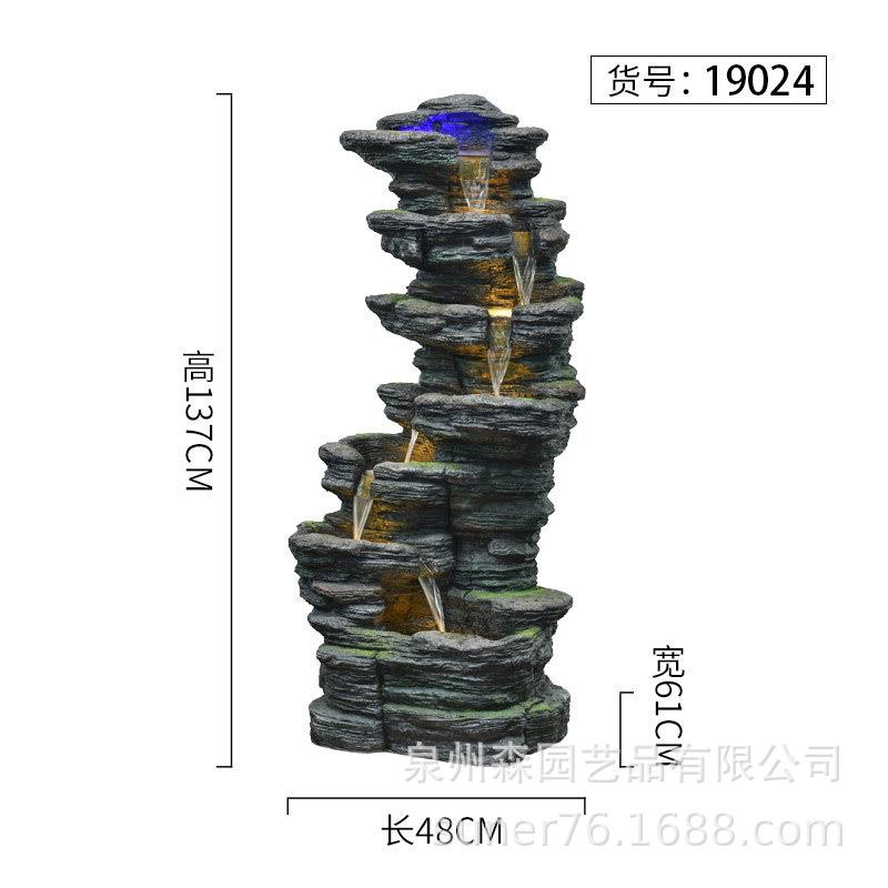 树脂工艺品喷泉流水摆件假山鱼池花园户外阳台庭院客厅酒店装饰品