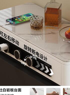 移动单独代岛台2025新款现F99TST6T简约小可户型窄柜导台岩板迷你