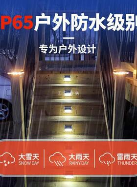 太庭阳能户围外防院灯家用水台阶灯阳台花园布置露太阳能楼台墙栅