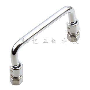 蓝白锌镀铬碳钢机柜工具箱把手506可折叠转动工业活动拉手现货