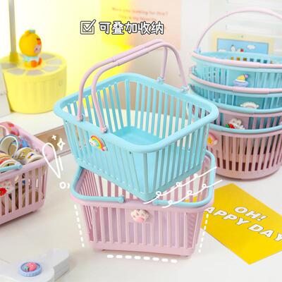 Square Orchard Picking Plastic Handheld Basket, Hollow Mulbe