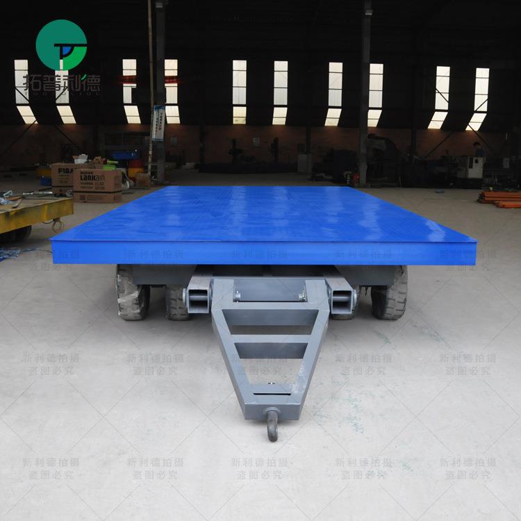 引100吨港口物流重型平VMM板牵拖车 无轨设胶轮平板车 港输口运备