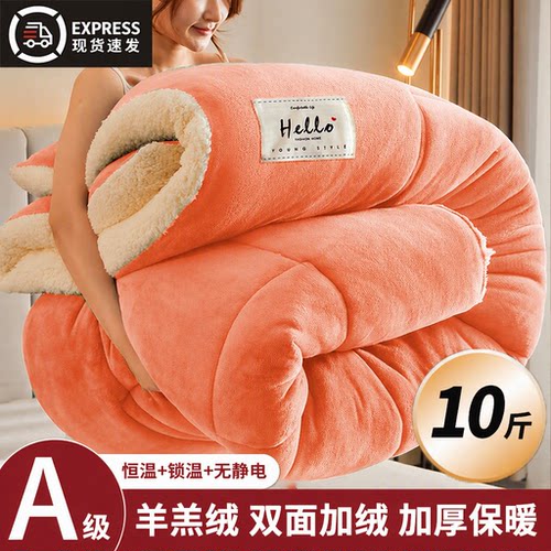 【加厚10斤!】A级羊羔绒被子冬被