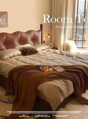 中古风云朵包实木软包8双人床1.5.1NOG床.软主卧婚床储物高箱