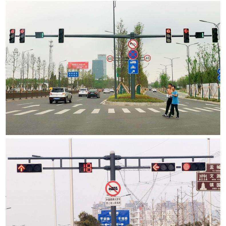 厂家供应交通信号灯灯杆八角杆T型信号灯杆