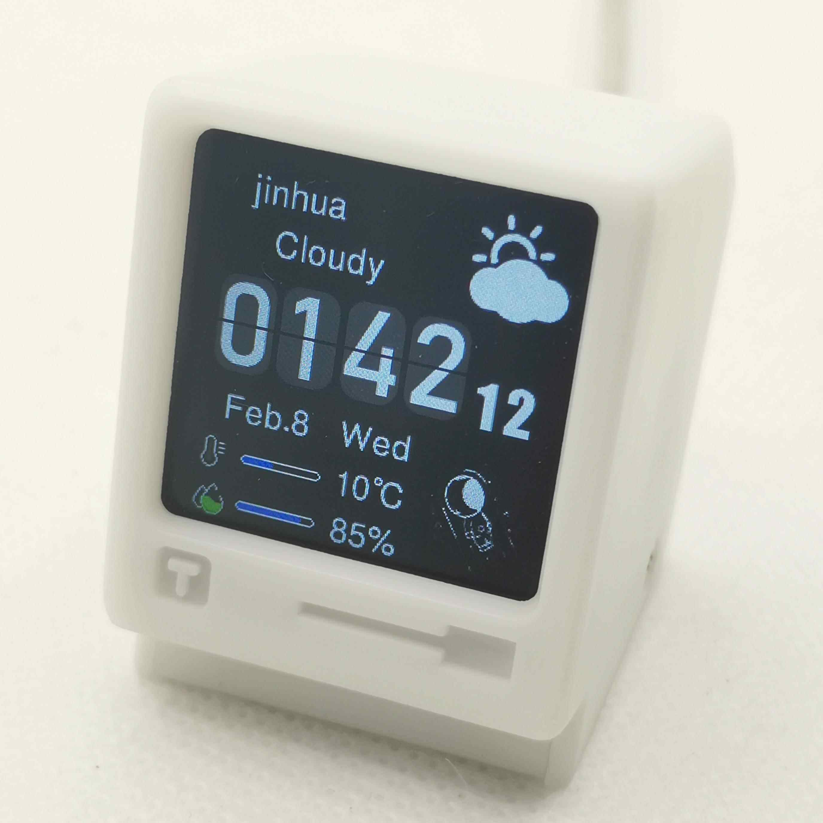 1.33寸创意英文版本潮流桌搭小电脑WIFI天气时钟手工迷你小电脑