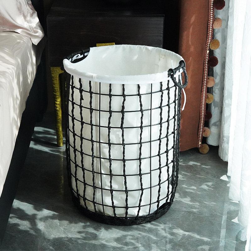 中古脏衣篮高颜值手工收纳筐大容量脏衣篓高级感家用储物篮筐杂物