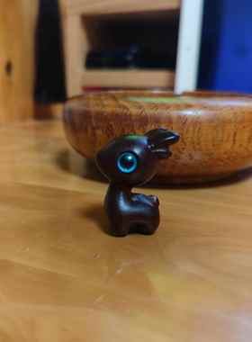 一路平安檀木小鹿汽车挂件吊坠可爱男女车内吊饰车载后照镜挂饰品