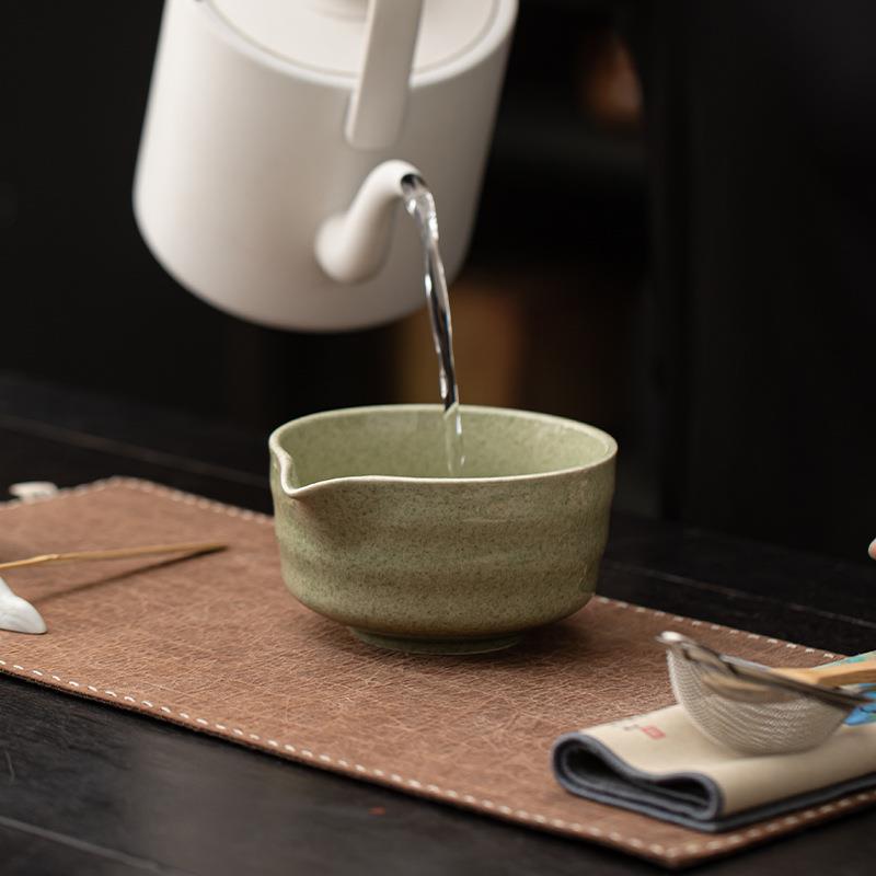海浪纹抹茶八件套陶瓷茶筅立叶尖抹茶碗滤网茶拨打抹茶器具点茶道