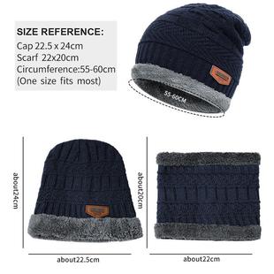 Winter Men Women Thick Beanie Hat Knitted Hat Winter Cap