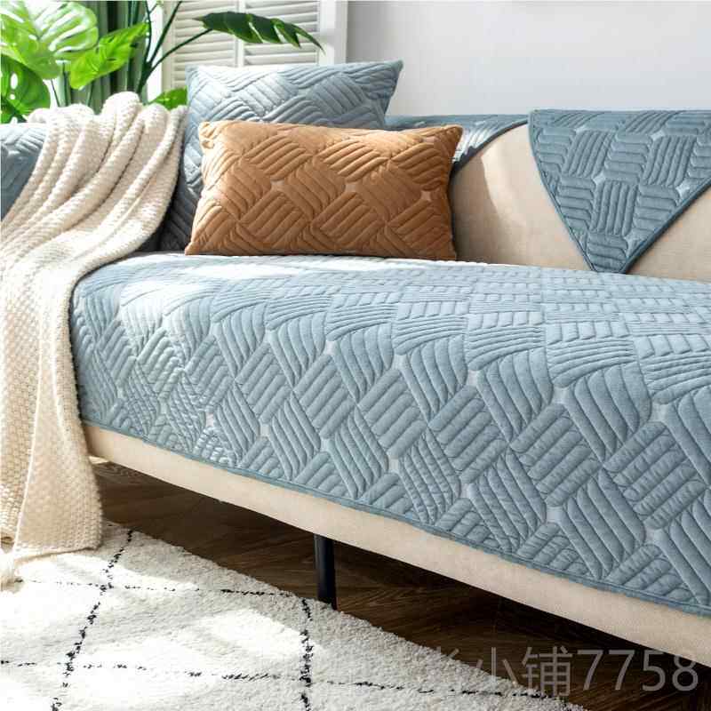 正品毛绒发垫四季通用布艺皮滑坐沙垫子盖布加厚防冬季靠沙发套罩