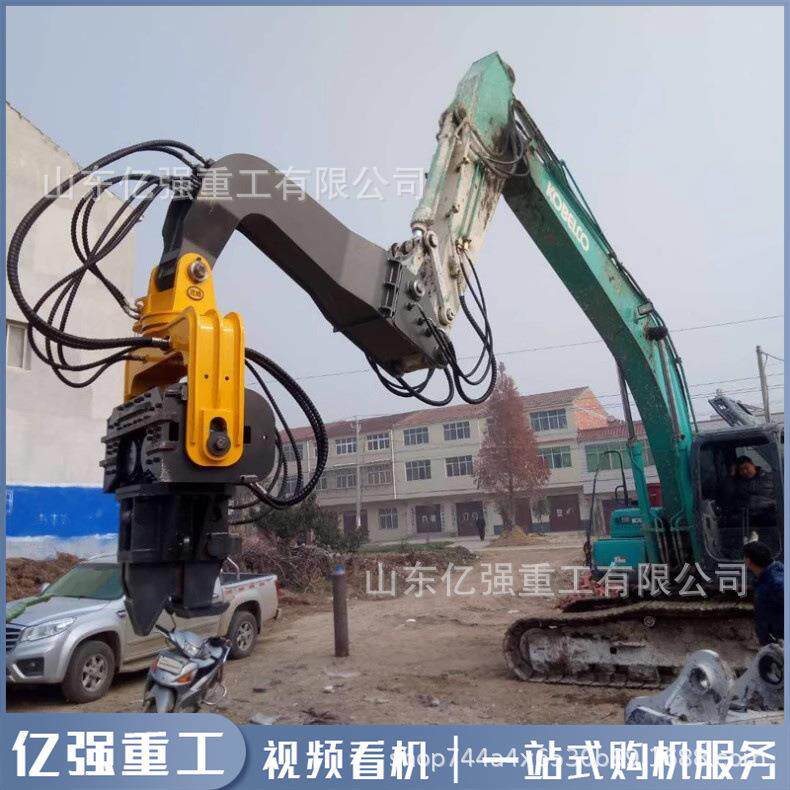 挖掘机打TTY桩光机地水泥管钢板桩伏振动打桩锤液基压高震动频压