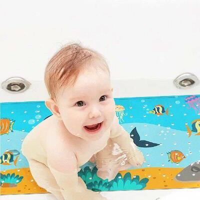 40x16 in Bathtub Mat Cartoon Toddler Bath Mat Baby Bath Mat