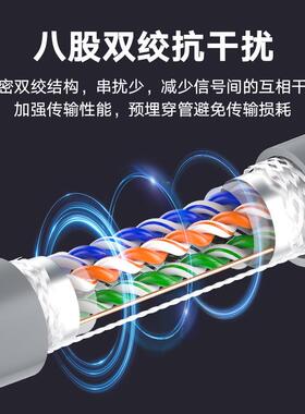超五络类网线屏蔽CA5e国标工程双绞线VNG035米POE监T控宽带线网线