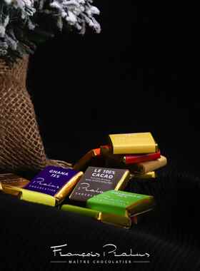 法国普阿鲁斯 Pralus 75%黑巧克力多产区可可5g小包装品鉴装10送1