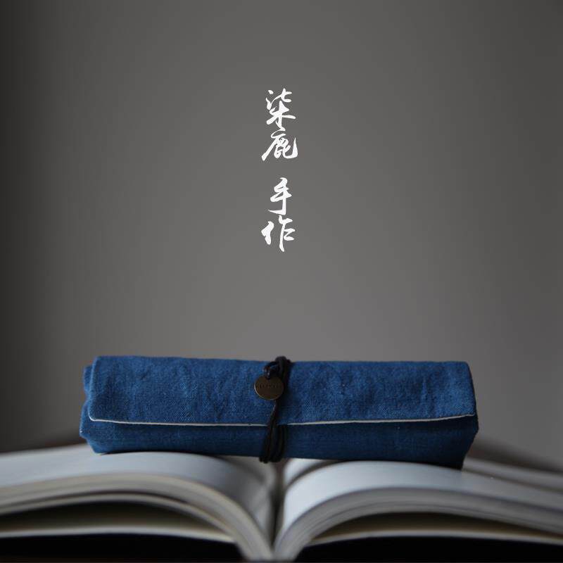 柒鹿手创丨覆古卷帘笔袋 钢笔笔帘卷笔袋男女大学生文具袋笔盒