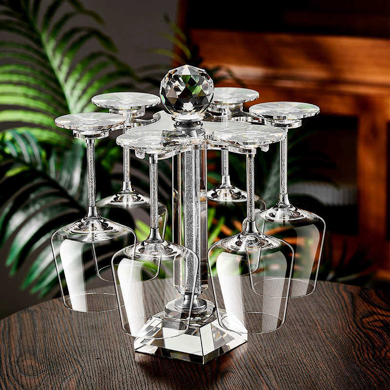 奢酒杯红酒创意器水晶杯轻旋转高档钻套装高脚醒酒金家用杯子葡萄