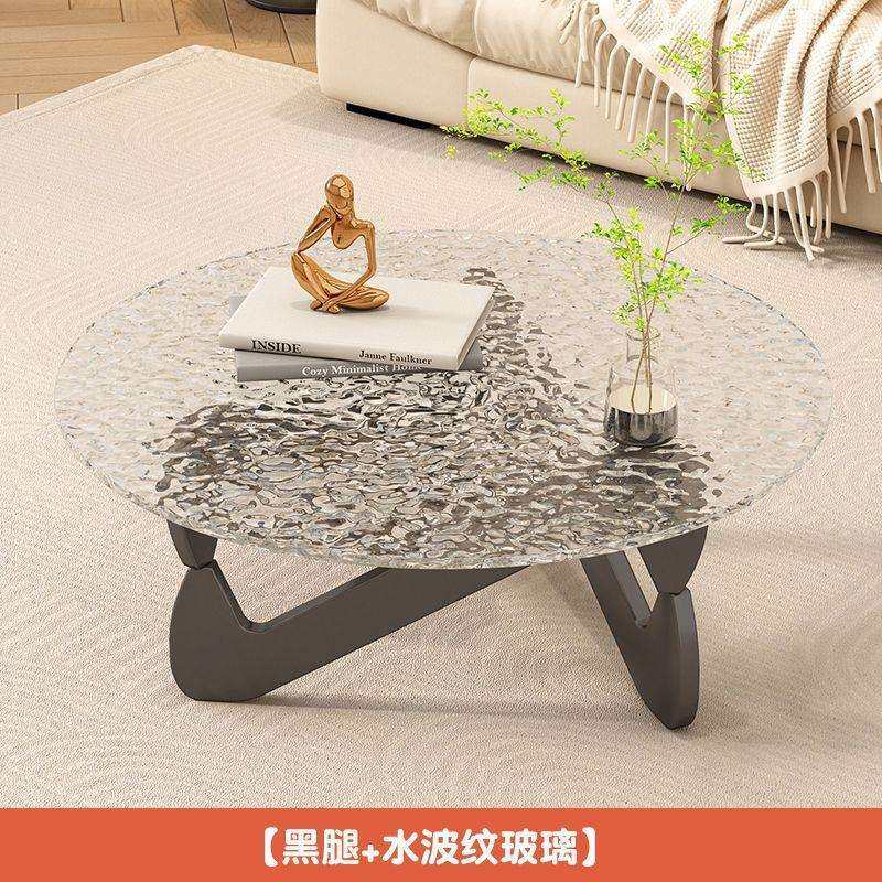 茶几民宿爆款高档商用岩板钢化玻璃小户型出租屋意式茶几桌2