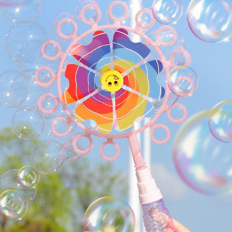风车泡泡机儿童手持泡泡棒吹大泡泡女孩少女心ins网红泡泡器玩具