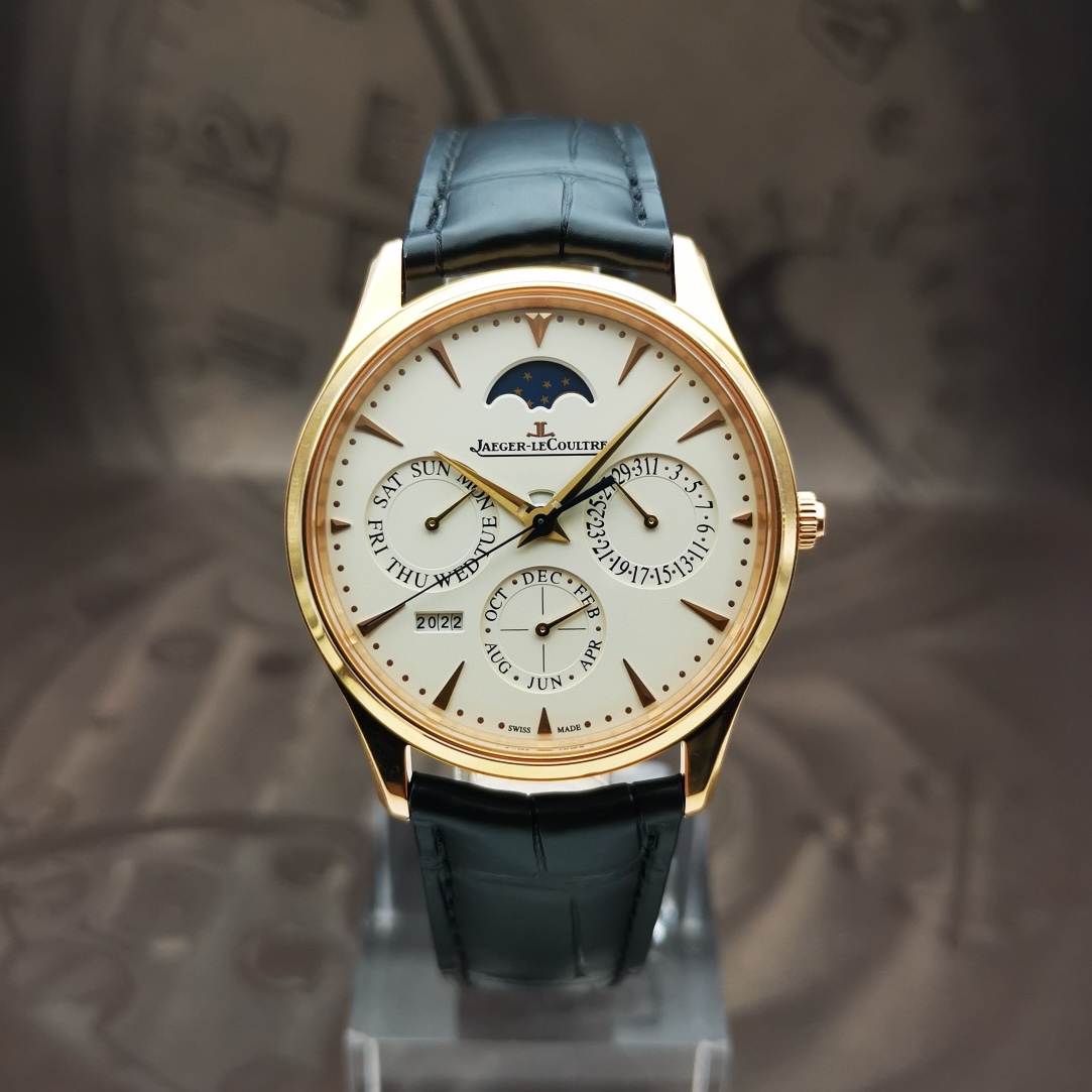 [9.8新]积家大师手表万年历玫瑰金40mm自动机械男款腕表1302520