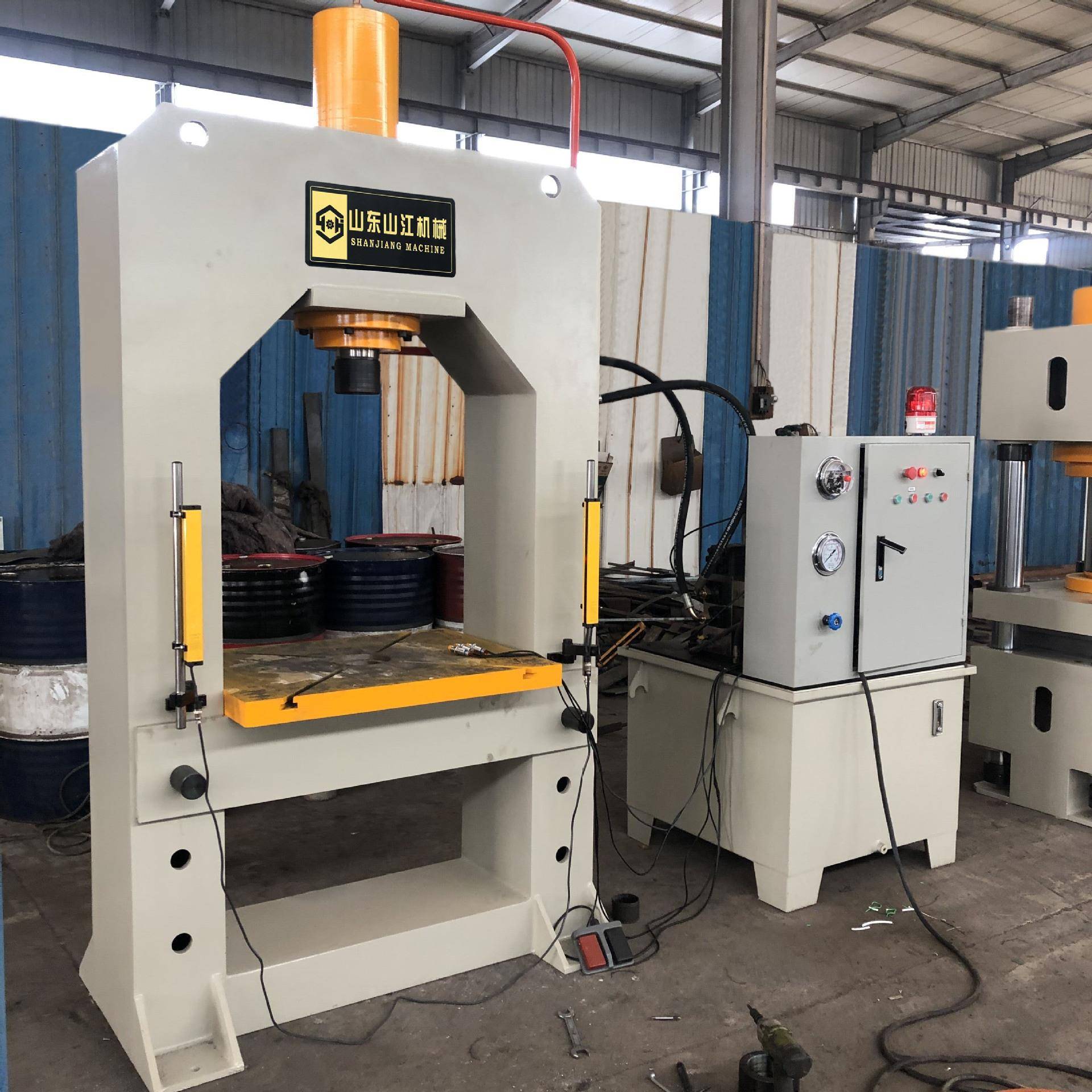 山江制造轮胎轮毂龙门压胎机80吨龙门压力机厂家修理用电动油压机