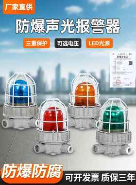 防爆声光报警Bbj红、绿、蓝、黄工业报警灯110分贝220V36V24V警示