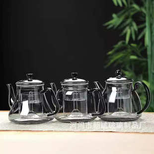 加厚耐高温玻璃蒸煮两用茶壶提梁烧水泡茶养生壶煮茶器蒸茶壶家用