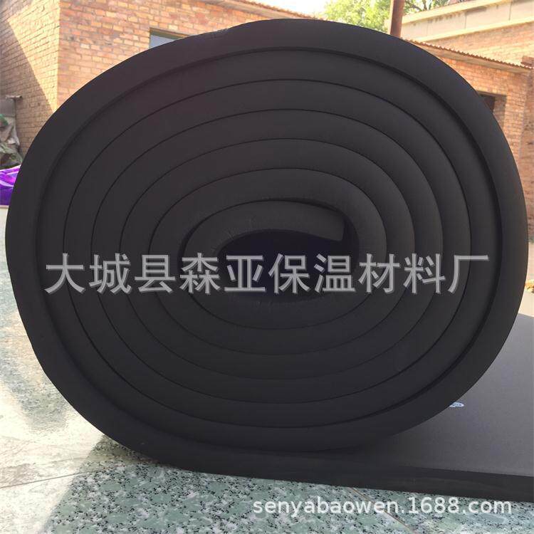 厂家华美橡塑保温板阻燃B2橡塑板房顶保温隔热橡塑制品