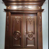 铝入户门进铜门铸门门不锈双开门家用防盗门户自建房钢门批发别墅