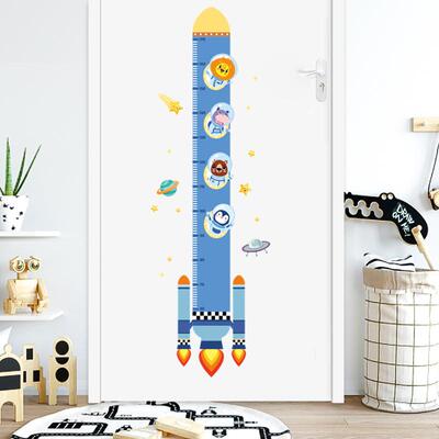 旅康CH57038火箭身高贴儿童成长记录贴纸墙贴画客厅家居墙面装饰