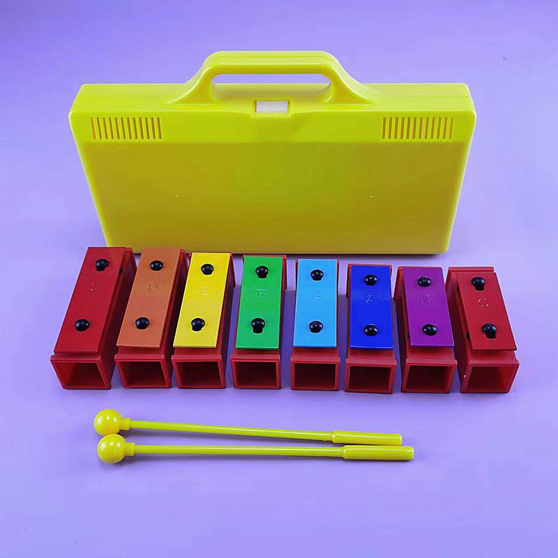 高档童玩具奥夫击打乐器儿园早教教儿具八音音块铝板敲琴小号八尔