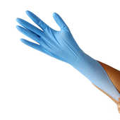 一次性家用丁腈手套加厚防护劳保手套食品厨房洗碗防油蓝色手套