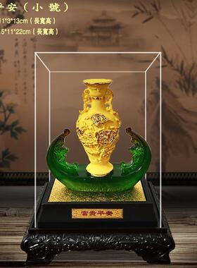 高档绒花沙金沙玫瑰瓶摆件漠 瓶工艺品礼摆饰摆设 家居店铺公司开