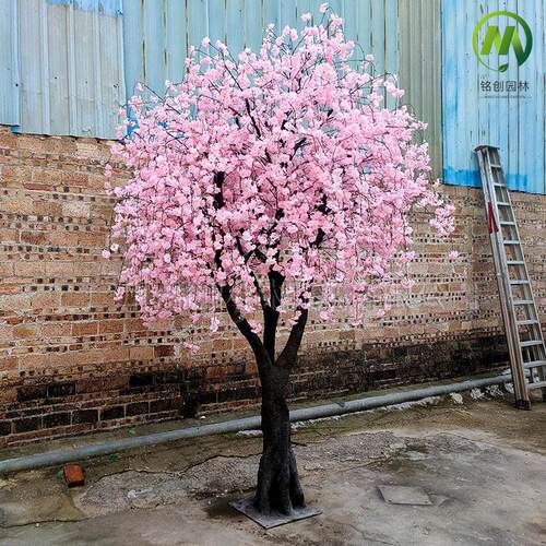 仿真樱花树室内装饰假樱花树许愿树商场摆设红包树造景垂吊樱花树