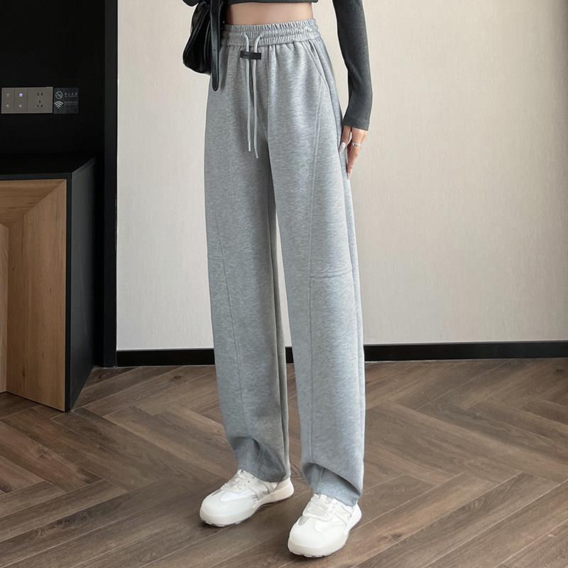 极速高腰弯刀裤女春秋大码宽松显瘦中年妈妈休闲运动镰刀裤垂感阔