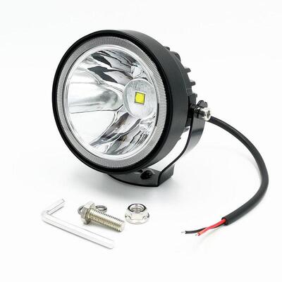 led射灯12v24V超亮聚光汽车货车改装雾灯大灯倒车灯圆形白光黄光